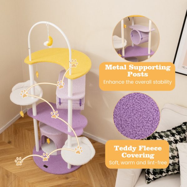 62 large metal frame cat tower with jumping platforms 15