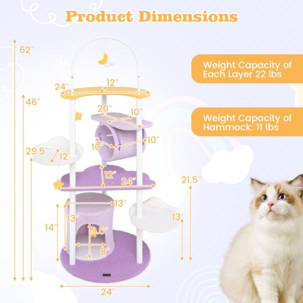 62 large metal frame cat tower with jumping platforms 18