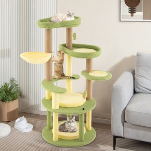 avocado themed multi level cat tree 11