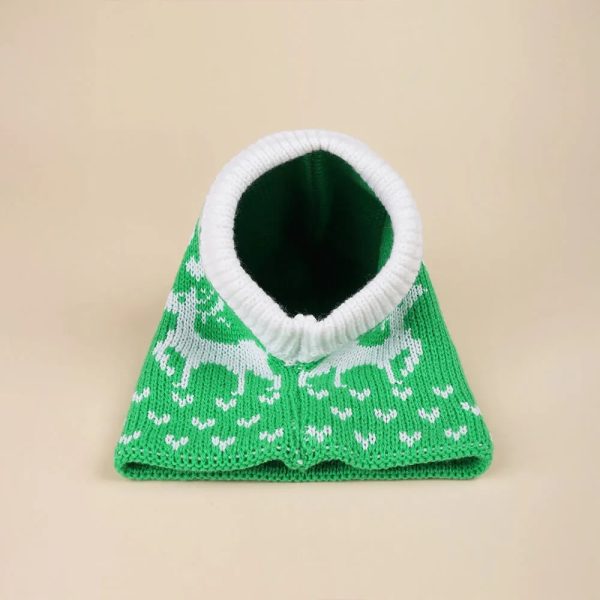 christmas reindeer snowflake knitted warm dog cat hat 22