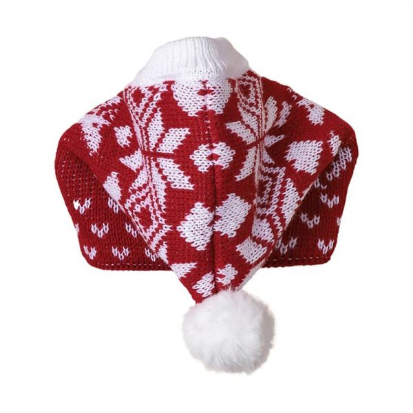 christmas reindeer snowflake knitted warm dog cat hat 23