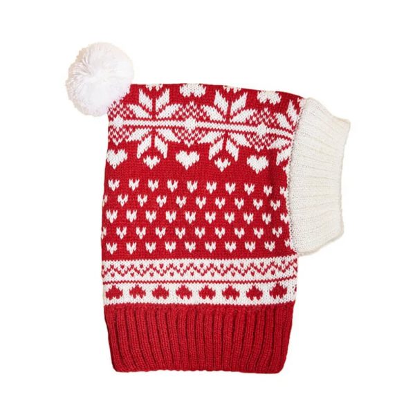 christmas reindeer snowflake knitted warm dog cat hat 24