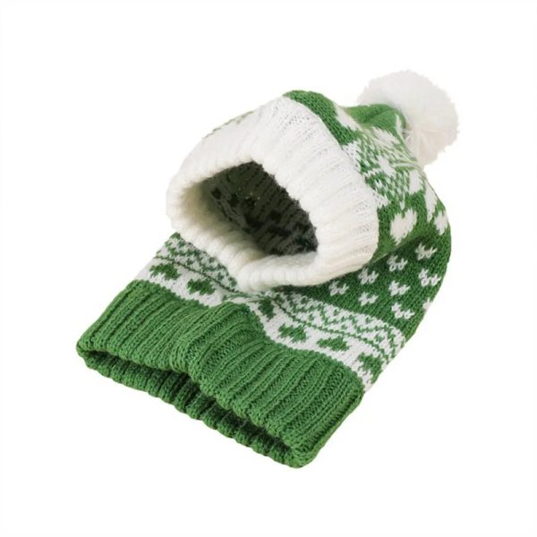 christmas reindeer snowflake knitted warm dog cat hat 25