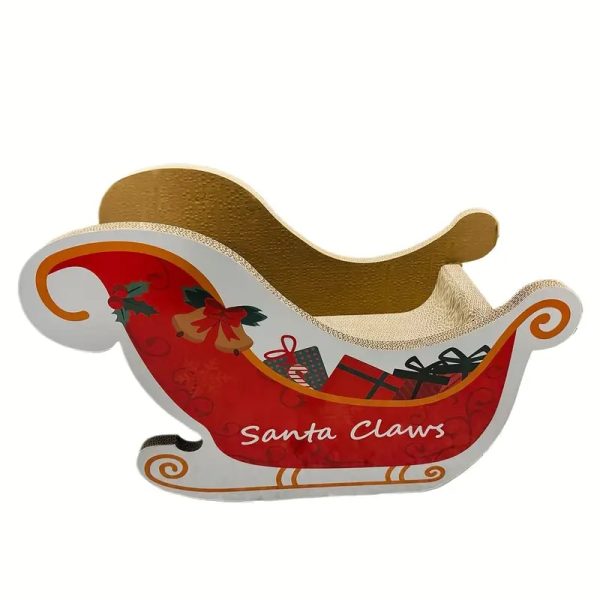 christmas sled shaped cat scratching board 222