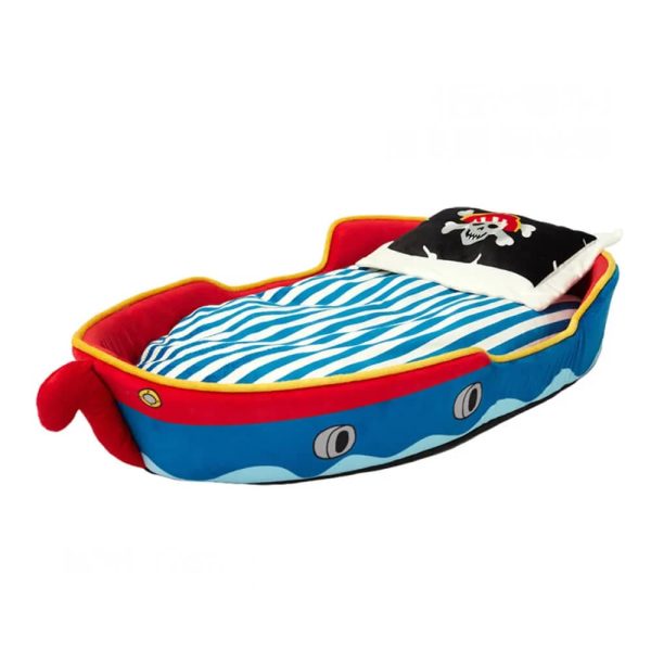 deluxe spacious pirate ship soft washable dog & cat bed 555