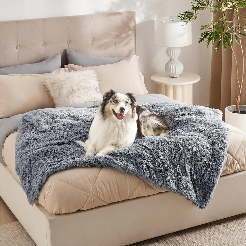 luxurious waterproof plush warm multi purpose home dog blanket 11