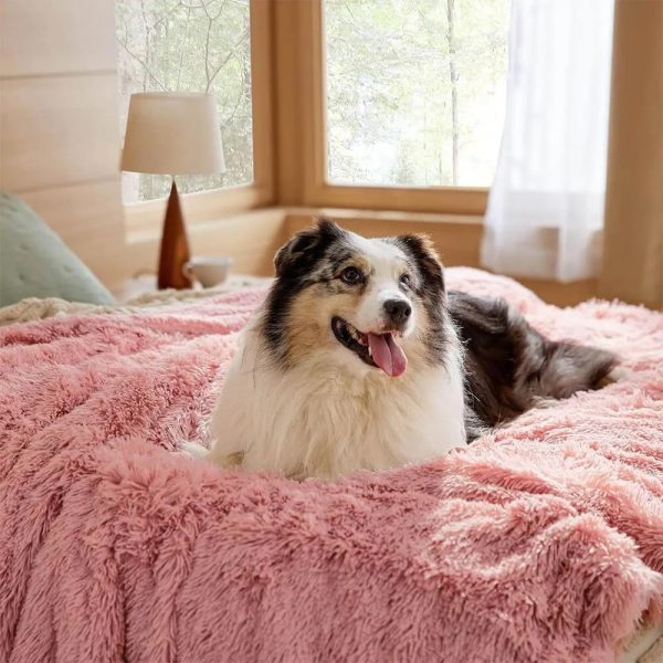luxurious waterproof plush warm multi purpose home dog blanket 14