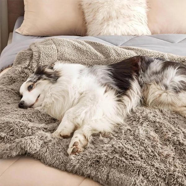 luxurious waterproof plush warm multi purpose home dog blanket 16