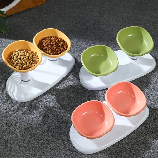 multifunctional adjustable neck protection double pet bowl 13