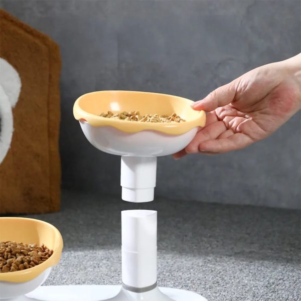 multifunctional adjustable neck protection double pet bowl 14