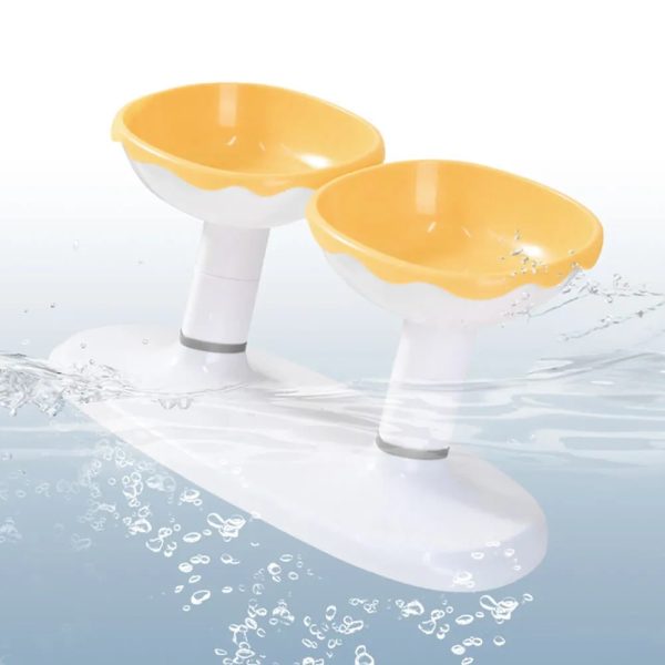 multifunctional adjustable neck protection double pet bowl 16
