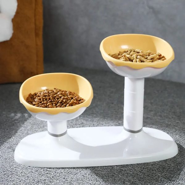 multifunctional adjustable neck protection double pet bowl 22