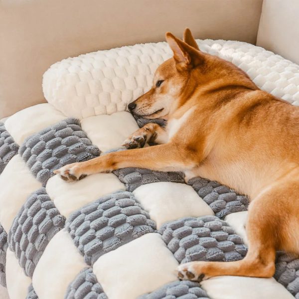 plaid cozy sofa protector dog mat 17