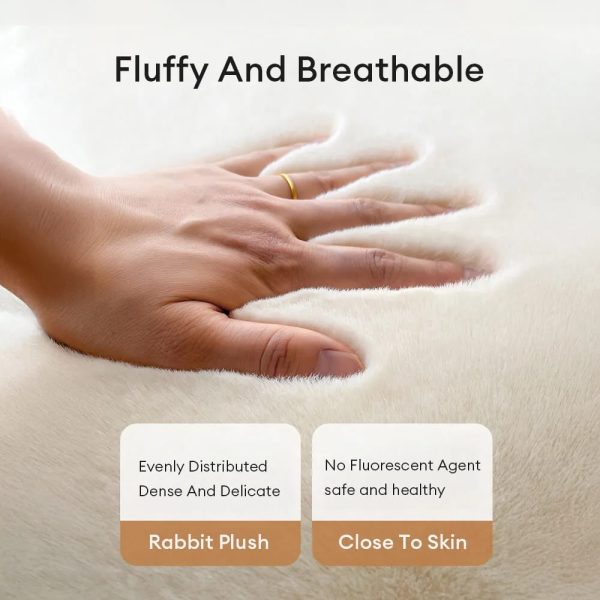 round ultra soft faux rabbit fur warm dog & cat mat 13