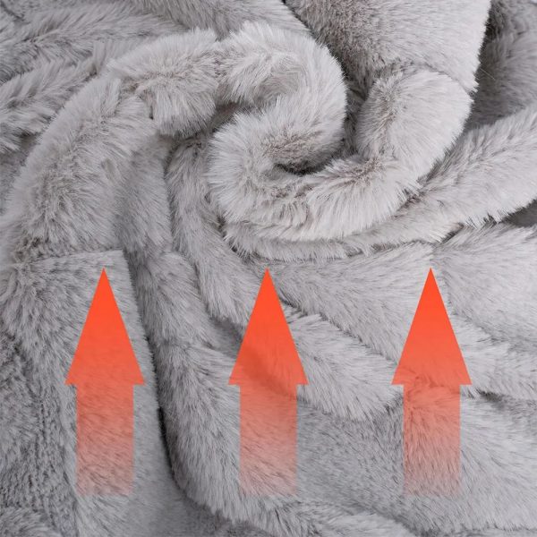 ultra soft faux rabbit fur jacquard warm dog & cat bed 16