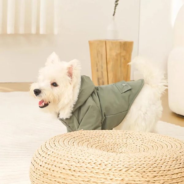 ultra warm faux fur lining windproof hooded dog coat 21