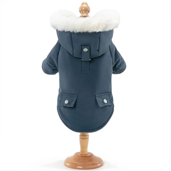ultra warm faux fur lining windproof hooded dog coat 22