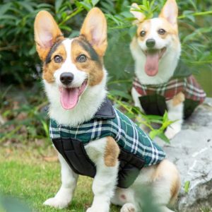 ultra warm plaid turtleneck skin friendly velcro dog jacket 11