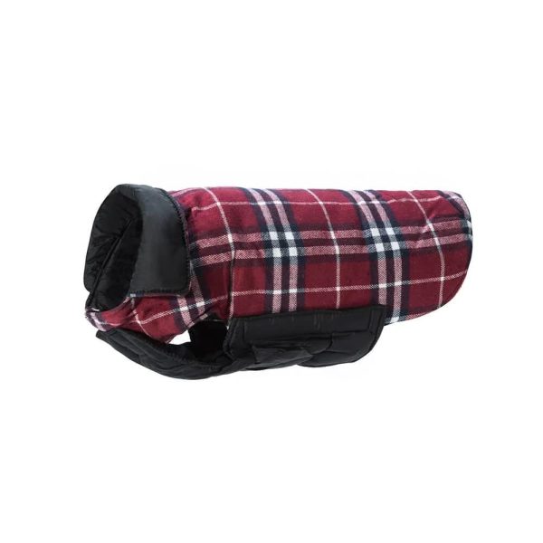 ultra warm plaid turtleneck skin friendly velcro dog jacket 16