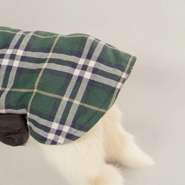 ultra warm plaid turtleneck skin friendly velcro dog jacket 24