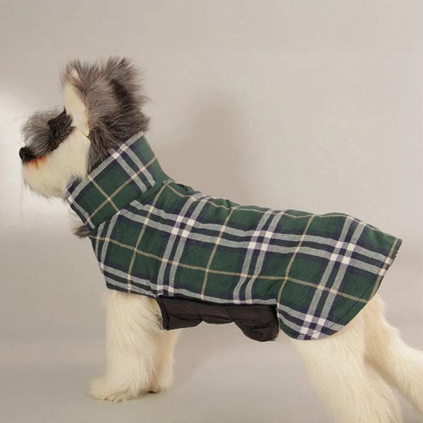 ultra warm plaid turtleneck skin friendly velcro dog jacket 26