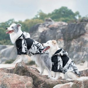 warm & stylish thick cotton printed dog jacket 11