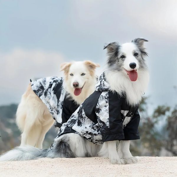 warm & stylish thick cotton printed dog jacket 16