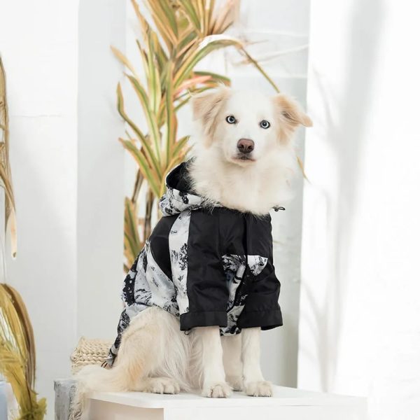 warm & stylish thick cotton printed dog jacket 20