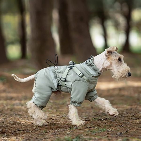 waterproof adjustable tactical four legged outdoor dog coat 12