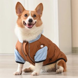 waterproof & windproof warm adjustable fit dog hooded jacket 11