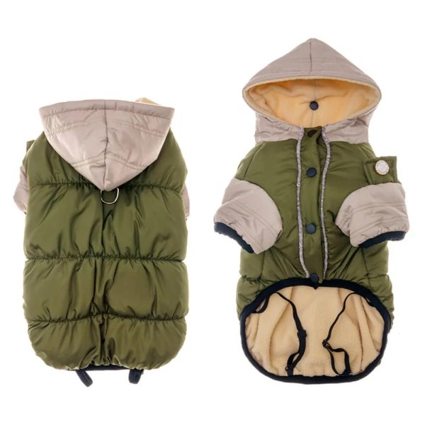 waterproof & windproof warm adjustable fit dog hooded jacket 23