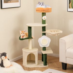 45 cute modern flower cat tree with plush top perch 11 45 cute modern flower cat tree with plush top perch 11