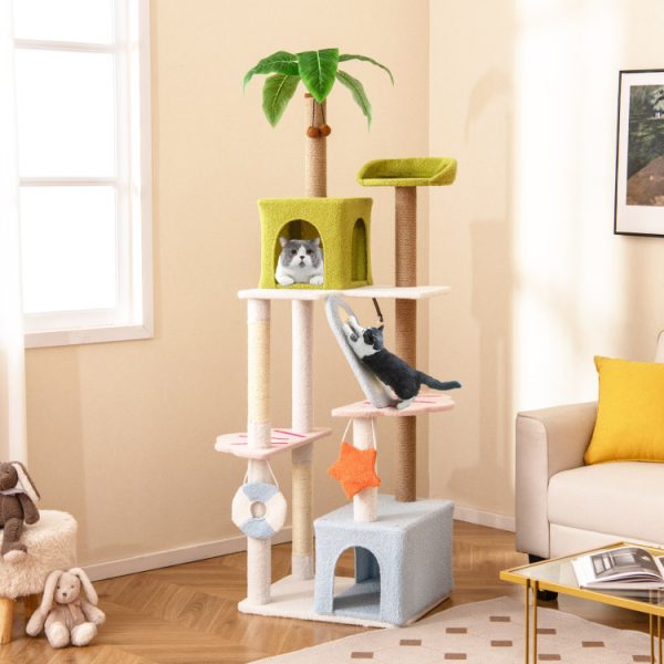 71 multi level beach themed cat tree 12