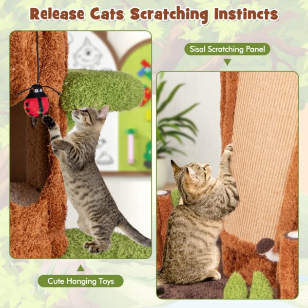 90.5 luxury multifunctional cat tree with private condos 15