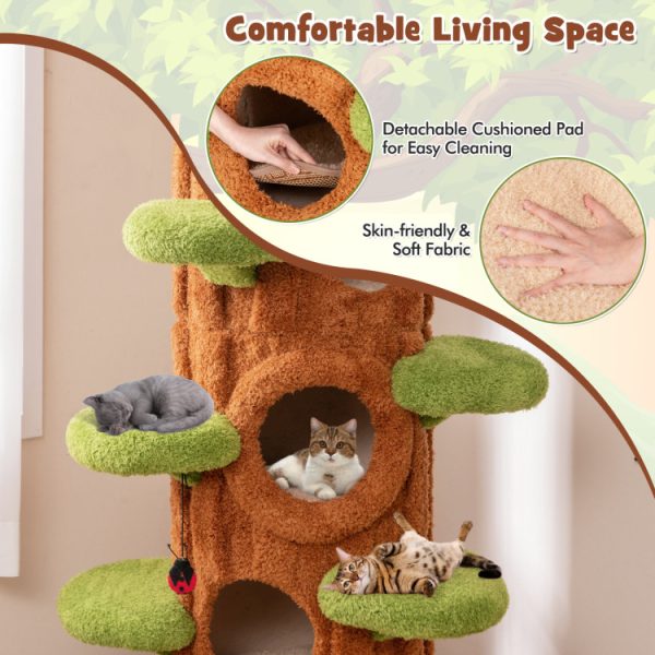 90.5 luxury multifunctional cat tree with private condos 16