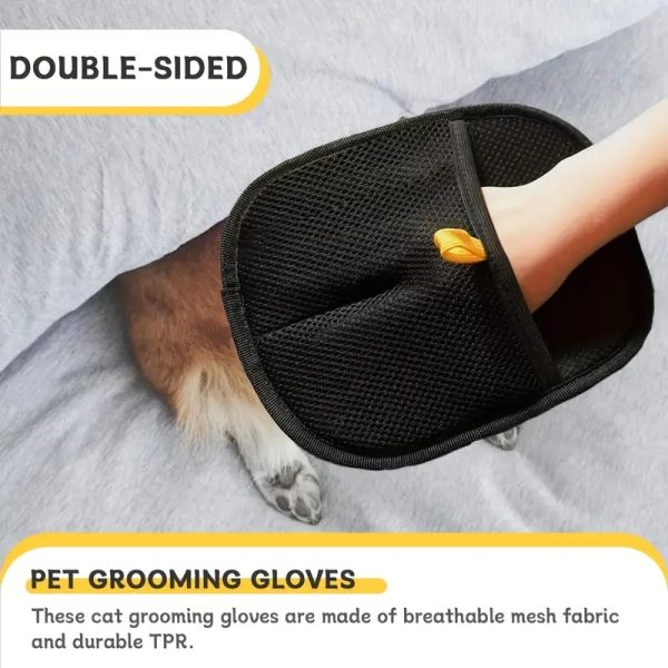 double sided pet hair removal glove 14