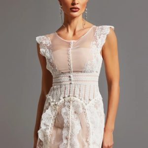 kisa sleeveless lace mini dress 11