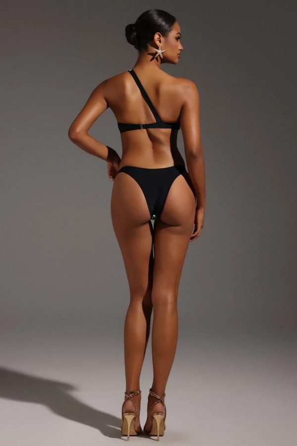 lais one shoulder hollow out diamond mini swimsuit 15