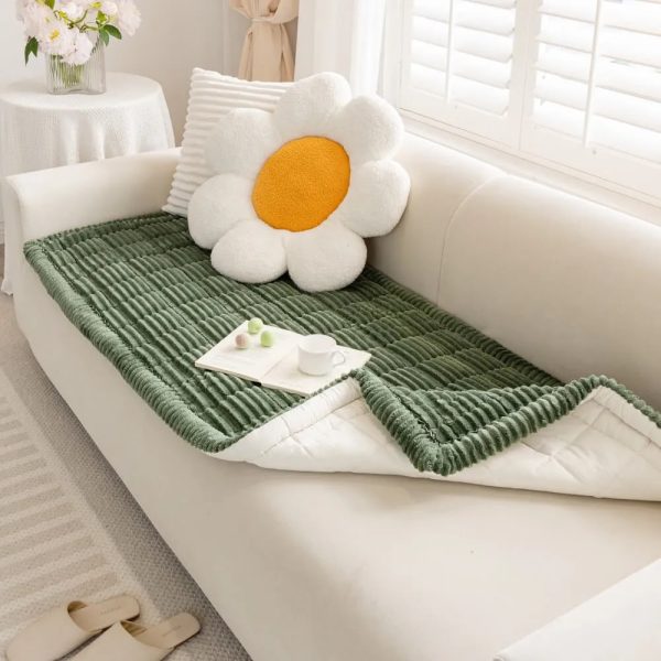 lazy soft flannel breathable pet mat non slip sofa cover 24