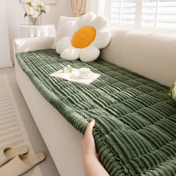 lazy soft flannel breathable pet mat non slip sofa cover 25