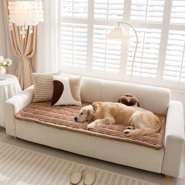 lazy soft flannel breathable pet mat non slip sofa cover 30