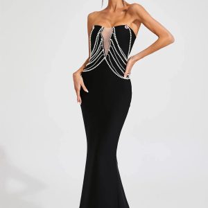 payne black pearls off shoulder maxi dress 11 payne black pearls off shoulder maxi dress 11