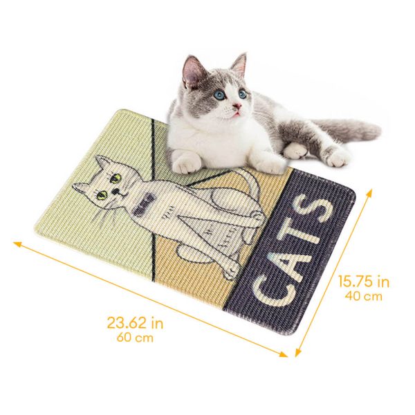 printed eco friendly sisal cat scratching mat 19