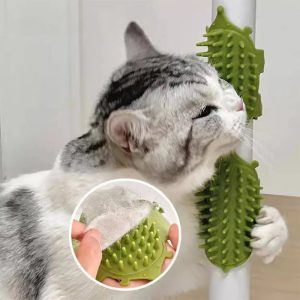 rubber table leg pet self grooming scratch massager brush 11