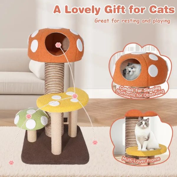 ultimate 4 in 1 mushroom cat tree 12
