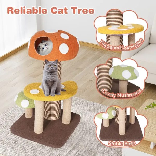 ultimate 4 in 1 mushroom cat tree 13