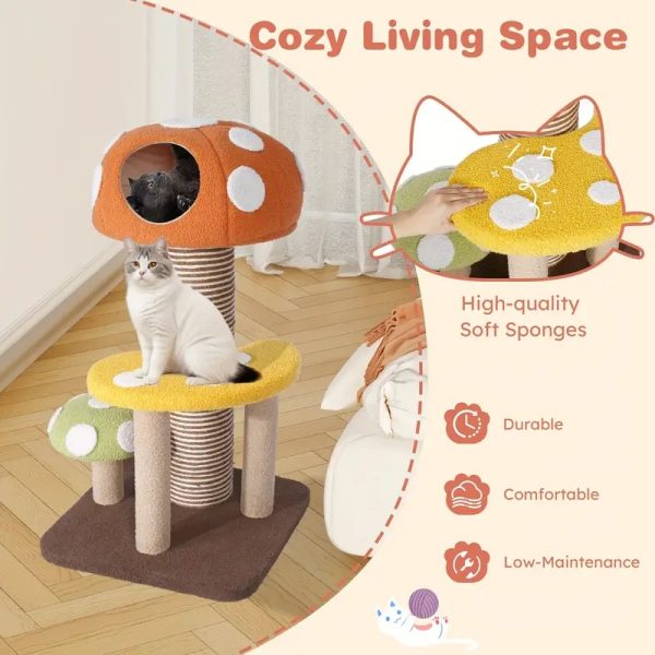 ultimate 4 in 1 mushroom cat tree 14