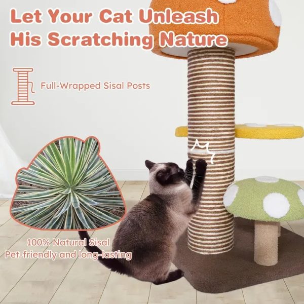 ultimate 4 in 1 mushroom cat tree 15