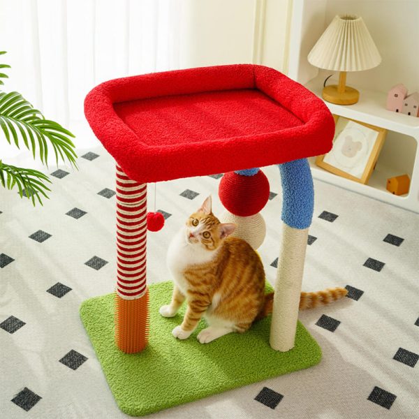 colorful u shaped multi layer sisal cat tree 13