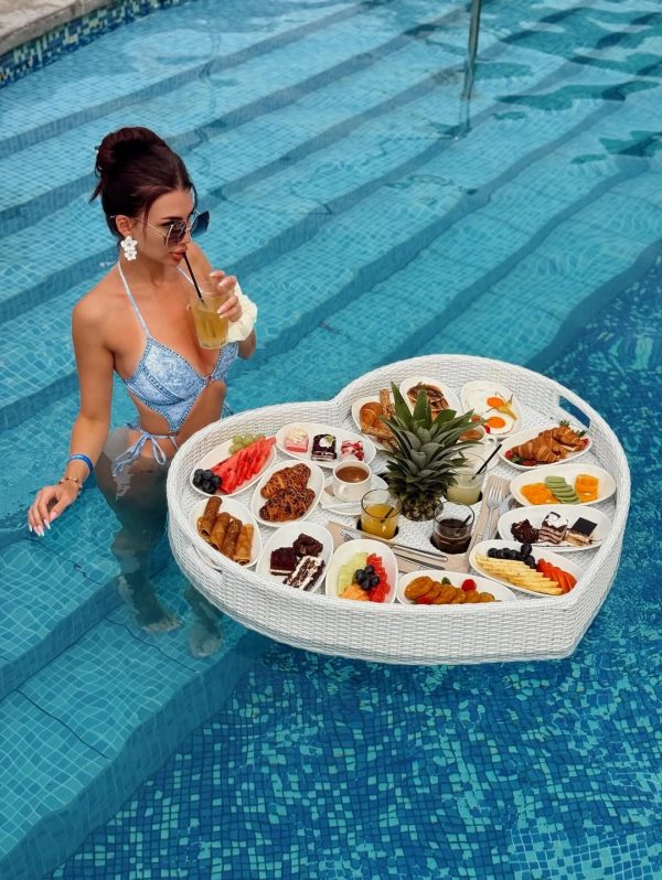 denim printed cutout halter one piece swimsuit 18
